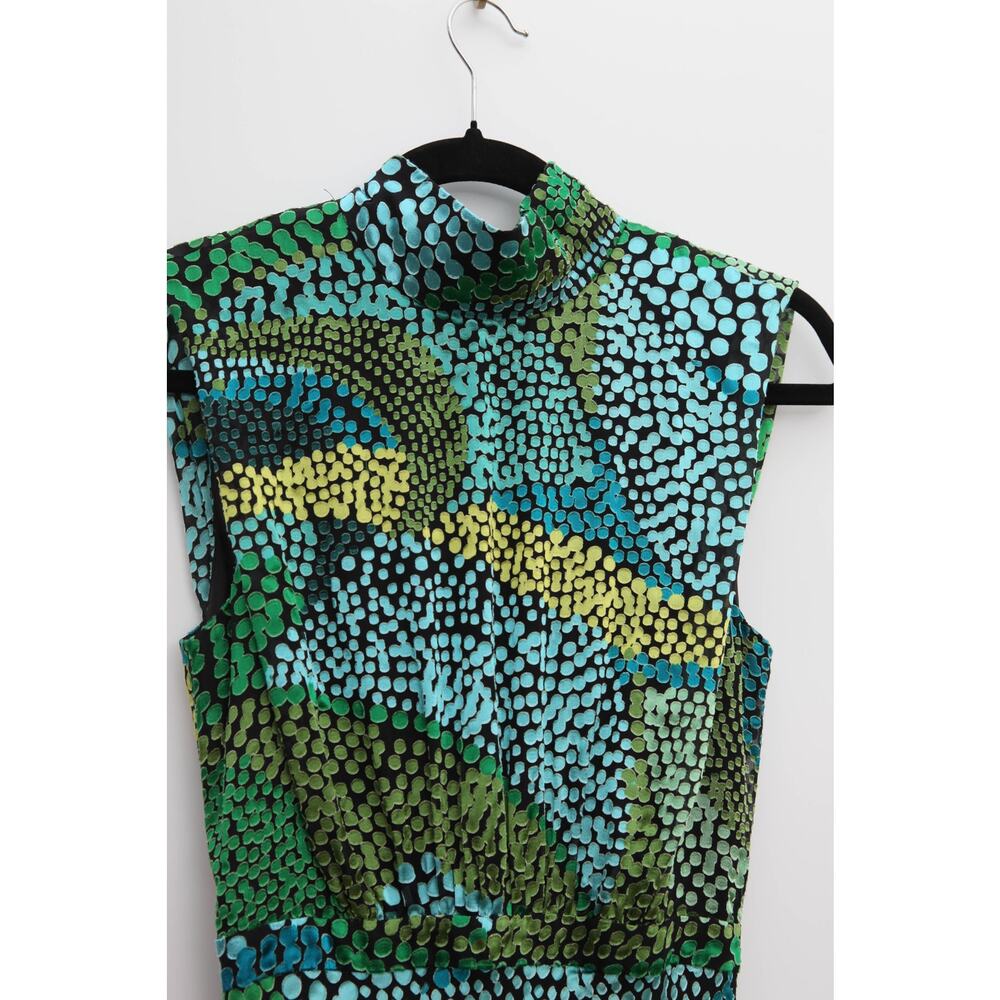 SALONI Fleur Green Dot Print Dress Size 4 - Picture 6 of 9